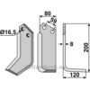 Rotorfreskniv - 200x80x8mm - Høyre - Rabe