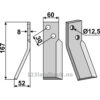 Rotorfreskniv - 167x60x8mm - Venstre - Renter L.M.T.