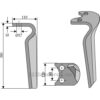 Fresetind til Horisontalfres 345mm - 345x120x10mm - Venstre - Amazone