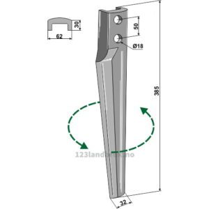 Fresetind til Horisontalfres 385mm - 385x62mm - Venstre - Eberhardt