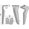 Fresetind til Horisontalfres 300mm - 300x100x16mm - Venstre - Remac