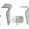 Fresetind til Horisontalfres 300mm - 300x100x14mm - Venstre - Rau