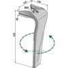 Fresetind til Horisontalfres 320mm - 320x110x26,5mm - Venstre - Kuhn