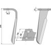 Fresetind til Horisontalfres 270mm - 270x110x13mm - Høyre - Kuhn