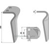 Fresetind til Horisontalfres 280mm - 280x90x12mm - Venstre