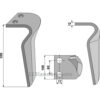 Fresetind til Horisontalfres 300mm - 300x100x12mm - Venstre