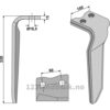 Fresetind til Horisontalfres 320mm - 320x100x15mm - Høyre - Howard