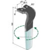 Fresetind til Horisontalfres (DURAFACE) - 320x110x16mm - Venstre - Kuhn