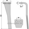 Fresetind til Horisontalfres - 300x90x14mm - Venstre - Landsberg, Moreni, Sicma