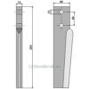 Fresetind til Horisontalfres - 350x60x12mm - Breviglieri