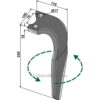 Fresetind til Horisontalfres 300mm - 300x100x18mm - Venstre - Rabe