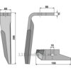 Fresetind til Horisontalfres 300mm - 300x60x15mm - Venstre - Amazone