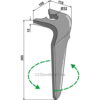 Fresetind til Horisontalfres 305mm - 305x100x15mm - Venstre - Breviglieri