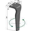 Fresetind til Horisontalfres 340mm - 340x110x16mm - Venstre - Dowdeswell