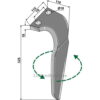 Fresetind til Horisontalfres 325mm - 325x115x18mm - Venstre - Falc