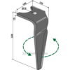 Fresetind til Horisontalfres - 320x100x15mm - Venstre - Falc