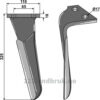 Fresetind til Horisontalfres 325mm - 325x110x16mm - Venstre - Frandent, Sulky