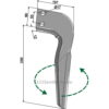 Fresetind til Horisontalfres 300mm - 300x90x12mm - Venstre - Frandent