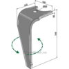 Fresetind til Horisontalfres - 310x120x16mm - Venstre - Kuhn