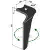 Fresetind til Horisontalfres - 320x100x15mm - Venstre - Kverneland