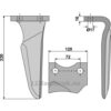 Fresetind til Horisontalfres 330mm - 330x120x16mm - Venstre - Niemeyer