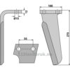 Fresetind til Horisontalfres 270mm - 270x100x12mm - Venstre - Perugini