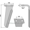 Fresetind til Horisontalfres 270mm - 270x100x12mm - Høyre - Perugini