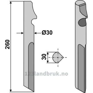 Rotorfreskniv til - 260mm - Krone