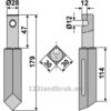 Rotorfreskniv til - 179x30x30mm - Rau