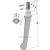 Fresetind til Horisontalfres 370mm - 370xM20x1,5mm - Lely