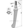 Fresetind til Horisontalfres 330mm - 330xM20x1,5mm - Lely