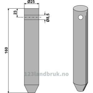 Fresetind til Horisontalfres - 160mm - Breviglieri