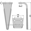 Fresetind til Horisontalfres - 270x100x12mm - Feraboli, Frost