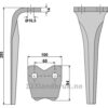 Fresetind til Horisontalfres - 285x100x14mm - Pegoraro