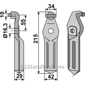 Fresetind til Horisontalfres - 215x29mm - Pegoraro