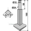 Rotorfreskniv til - 180x25x25mm - Rau