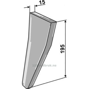 Fresetind til Horisontalfres for sveising 195mm - 195x15mm - Amazone