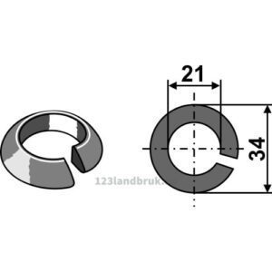 Låseskive konisk - Ø21