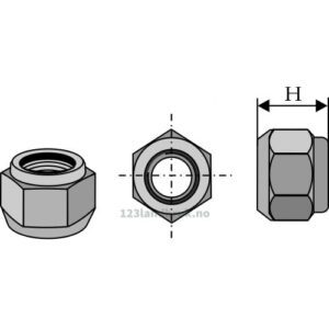 Låsemutter - konisk - 8.8 - M20x1,5x20mm