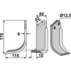 Rotorfreskniv - 170x60x6mm - Venstre - Sicma (Miglianico)