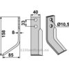 Rotorfreskniv - 158x40x8mm - Venstre - Zappator