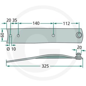 Knivholder - 325x60mm - Bellon