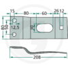 Knivholder - 208x80mm - Fella