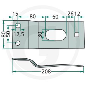 Knivholder - 208x80mm - Fella