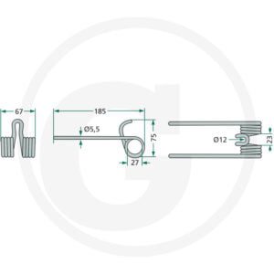 Pick-up tind til Krone
