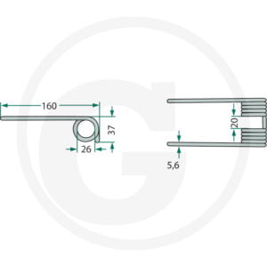 Pick-up tind til Krone