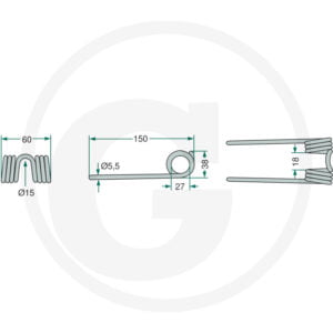 Pick-up tind til Krone