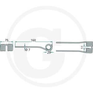 Pick-up tind til Krone
