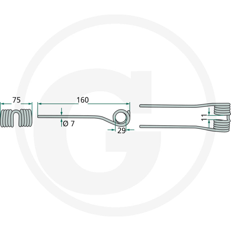 Pick-up tind til Krone