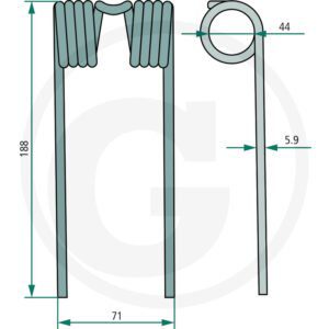 Pick-up tind til John Deere